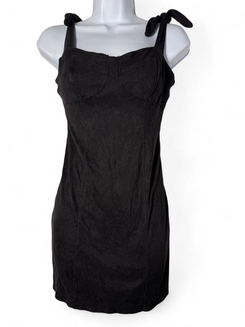 Free People Black Tie-Shoulder Slip Dress